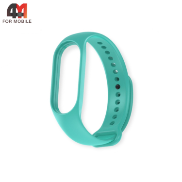 Сменный браслет для Xiaomi Mi Band 3/4 силиконовый, мятный