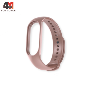 Сменный браслет для Xiaomi Mi Band 3/4 силиконовый, пудровый