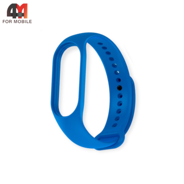 Сменный браслет для Xiaomi Mi Band 3/4 силиконовый, синий