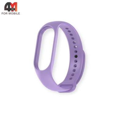 Сменный браслет для Xiaomi Mi Band 3/4 силиконовый, лавандовый