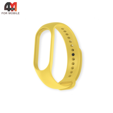 Сменный браслет для Xiaomi Mi Band 3/4 силиконовый, желтый