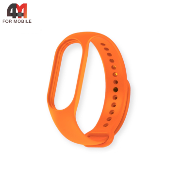 Сменный браслет для Xiaomi Mi Band 3/4 силиконовый, оранжевый