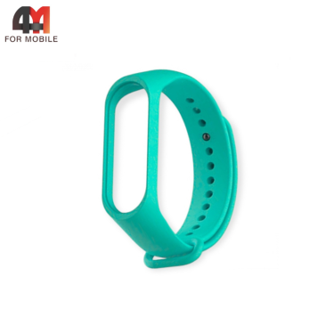 Сменный браслет для Xiaomi Mi Band 5/6/7 силиконовый, ментоловый