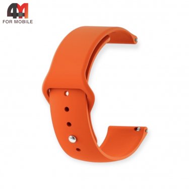 Сменный браслет универсальный 22 Mm силиконовый, оранжевого цвета