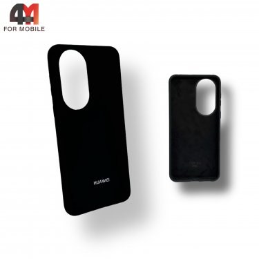 Чехол Huawei P50 силиконовый, Silicone Case, черного цвета