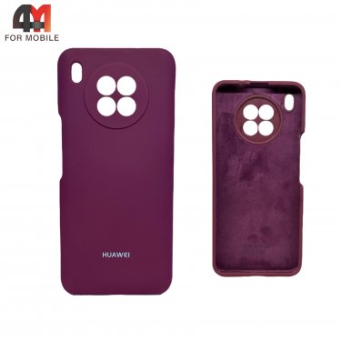 Чехол Huawei Honor 50 Lite силиконовый, Silicone Case, цвет марсала