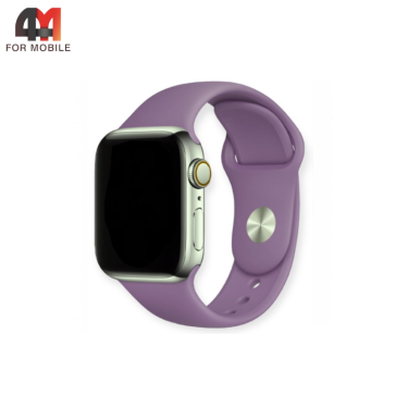 Сменный браслет для Apple Watch 38/40/41/42 (10 серия) Mm силиконовый, лиловый