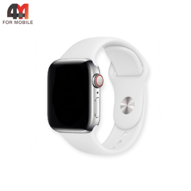 Сменный браслет для Apple Watch 42/44/45/46/49 Mm силиконовый, белый