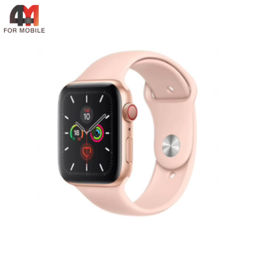 Сменный браслет для Apple Watch 42/44/45/46/49 Mm силиконовый, пудровый