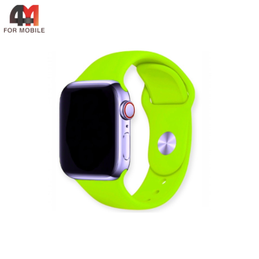 Сменный браслет для Apple Watch 42/44/45/46/49 Mm силиконовый, неоновый