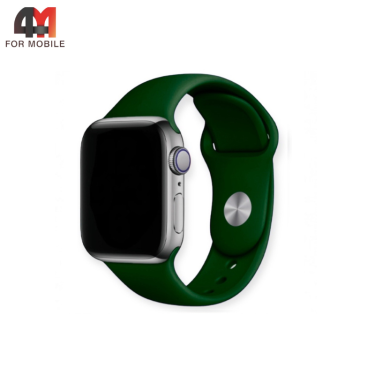 Сменный браслет для Apple Watch 42/44/45/46/49 Mm силиконовый, темно-зеленый