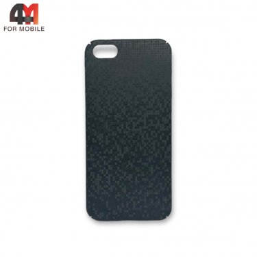 Чехол Iphone 5/5S/SE пластиковый, мозаика, черного цвета