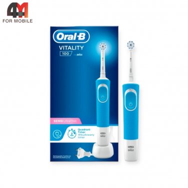 Электрическая зубная щетка Oral-B Vitality 100, голубого цвета