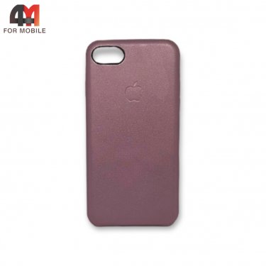 Чехол Iphone 7/8/SE 2020/SE 2022 пластиковый, Leather Case, розового цвета