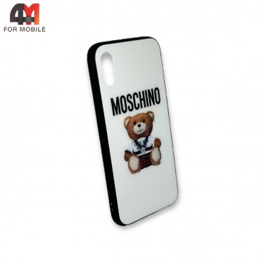 Чехол Iphone X/Xs пластиковый с рисунком, Moschino