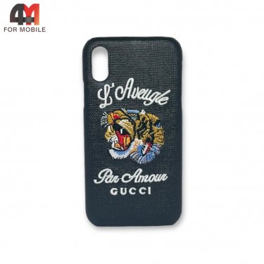 Чехол Iphone XR пластиковый с рисунком, Gucci