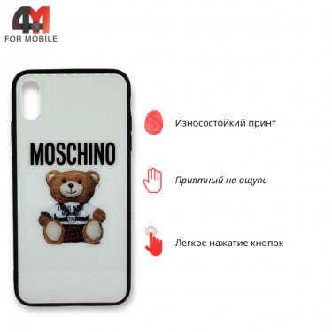 Чехол Iphone Xs Max пластиковый с рисунком, Moschino