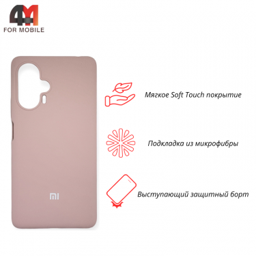 Чехол Xiaomi Poco F5 5G/Redmi Note 12 Turbo Silicone Case, пудрового цвета