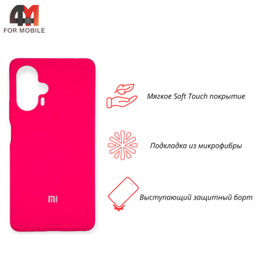 Чехол Xiaomi Poco F5 5G/Redmi Note 12 Turbo Silicone Case, ярко-розового цвета
