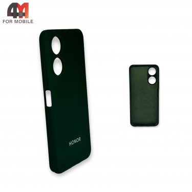 Чехол Huawei Honor X5 Plus/X6A 5G силиконовый, Silicone Case, темно-зеленого цвета
