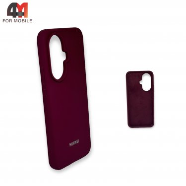 Чехол Huawei Nova 11 силиконовый, Silicone Case, цвет марсала