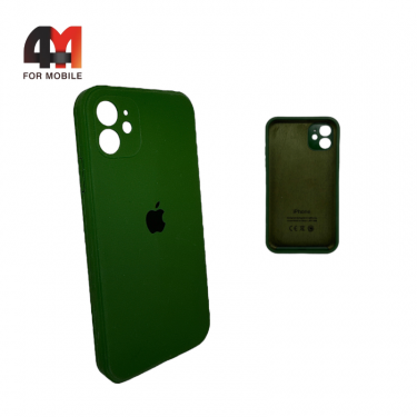 Чехол Iphone 11 Silicone Case Squared, 64 темно-елового цвета