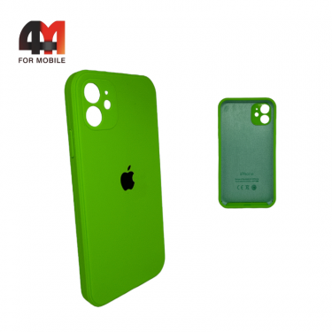 Чехол Iphone 11 Silicone Case Squared, 31 салатового цвета