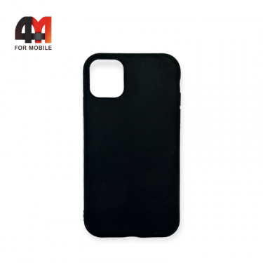 Чехол Iphone 11 Pro силиконовый, матовый, черного цвета