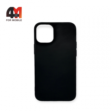 Чехол Iphone 12/12 Pro силиконовый, матовый, черного цвета