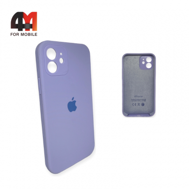 Чехол Iphone 12 Silicone Case Squared, 41 лавандового цвета