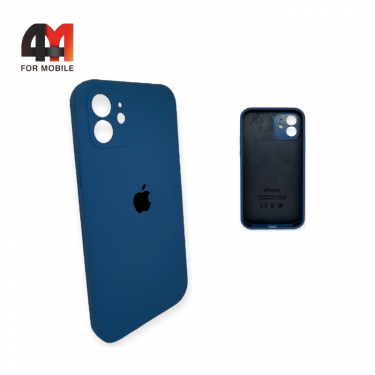 Чехол Iphone 12 Silicone Case Squared, 20 темно-синего цвета