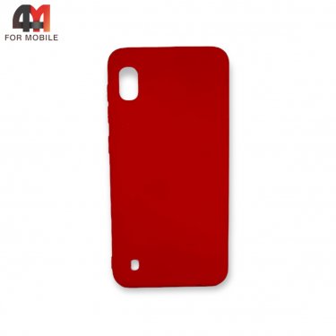 Чехол для Samsung A10/A10S/М10 силиконовый, матовый, красного цвета, Case