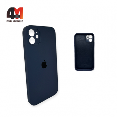 Чехол Iphone 11 Silicone Case Squared, 8 черно-синего цвета