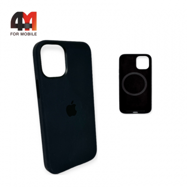 Чехол Iphone 12 Pro Max Silicone Case Premium + MagSafe, Black