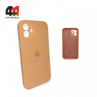 Чехол Iphone 12 Silicone Case Squared, 69 цвет медовая дыня