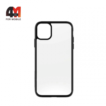 Чехол Iphone 15 пластиковый с усиленной рамкой, черного цвета, ipaky
