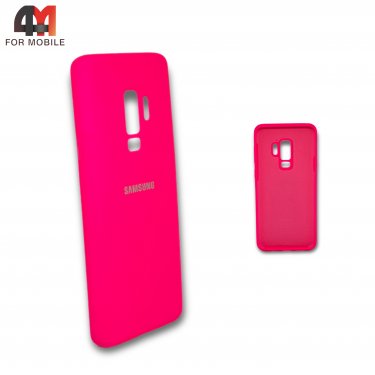 Чехол для Samsung S9 силиконовый, Silicone Case, ярко-розового цвета