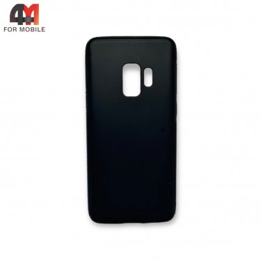 Чехол для Samsung S9 пластиковый, матовый, черного цвета, Case