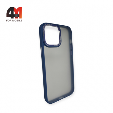 Чехол Iphone 12 Pro Max пластиковый с усиленной рамкой, фиолетового цвета, New Case