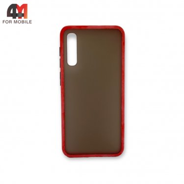 Чехол для Samsung A50/A30s/A50s пластиковый с рамкой, красного цвета, Case