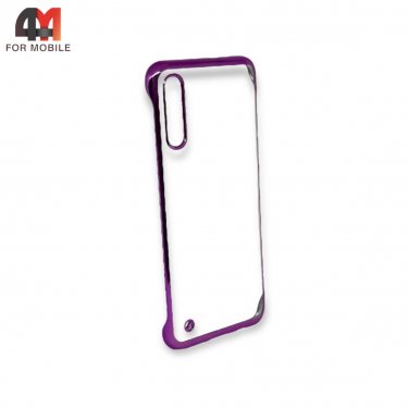 Чехол для Samsung A50/A30s/A50s пластиковый с фиолетовым ободком, Case