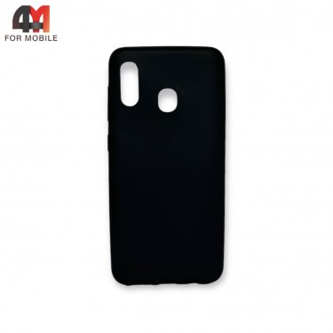 Чехол для Samsung A20/A30 силиконовый, матовый, черного цвета, Case