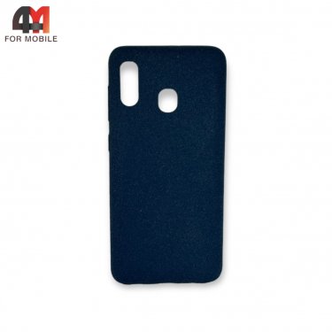 Чехол для Samsung A20/A30 силиконовый, матовый, синего цвета, Case