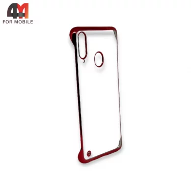 Чехол для Samsung A20s пластиковый с красным ободком, Case