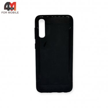 Чехол для Samsung A50/A30s/A50s силиконовый, усиленный, черного цвета