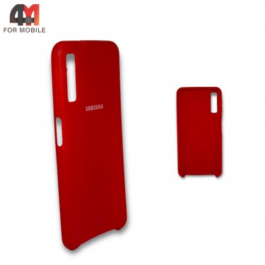 Чехол для Samsung A7 2018/A750 силиконовый, Silicone Case, красного цвета