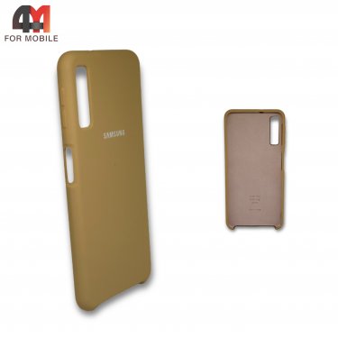 Чехол для Samsung A7 2018/A750 силиконовый, Silicone Case, бежевого цвета