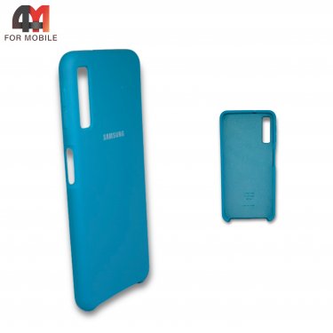 Чехол для Samsung A7 2018/A750 силиконовый, Silicone Case, голубого цвета