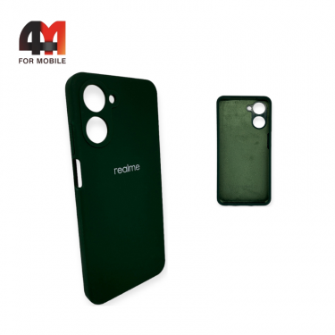 Чехол Realme 10 4G Silicone Case, темно-зеленого цвета