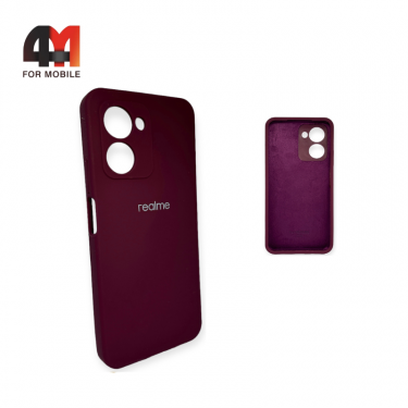 Чехол Realme C33 Silicone Case, цвет марсала